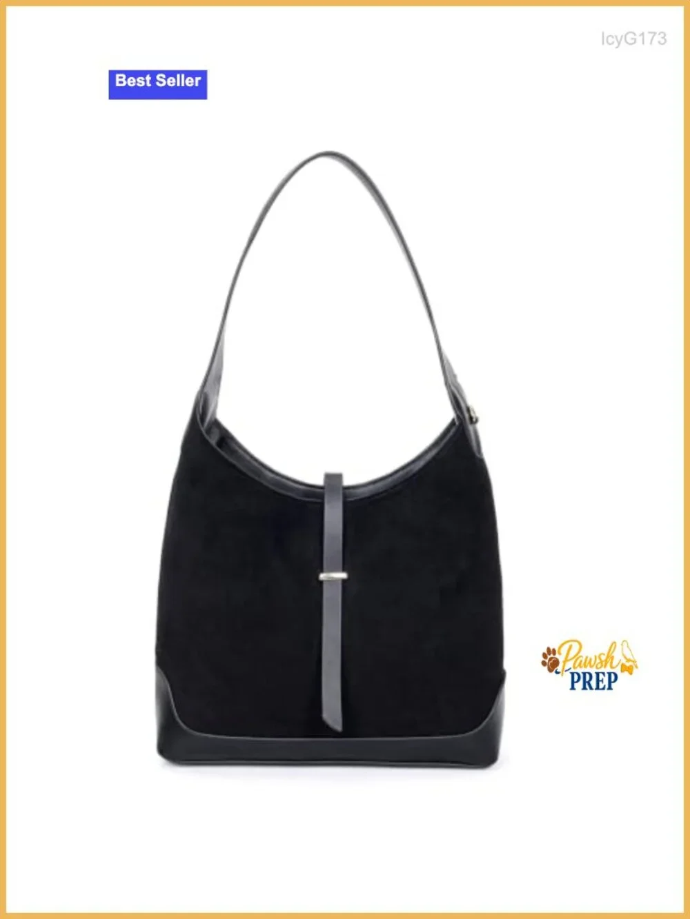 Faux Suede Hobo Shoulder Bag Retro Slouchy Tote for Women